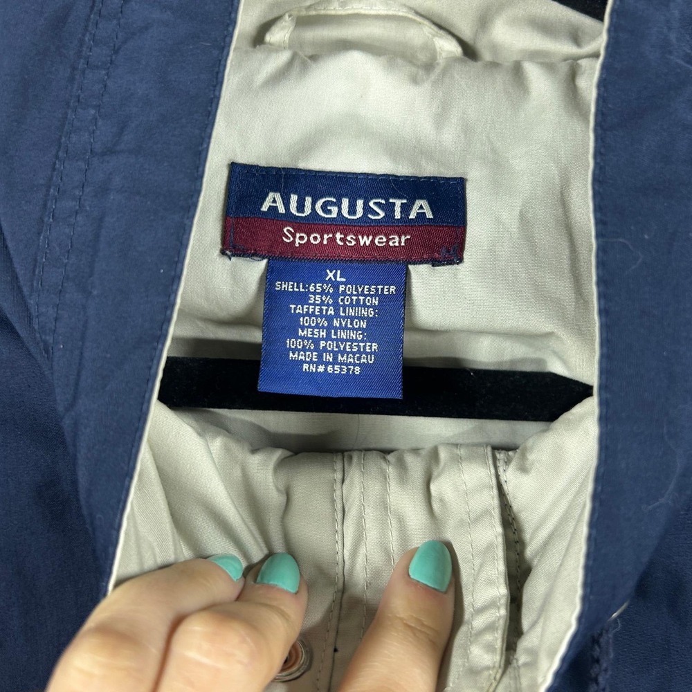 Augusta Sportswear Jacksonville Division Vintage Navy Windbreaker Jacket Size XL - Picture 7 of 8